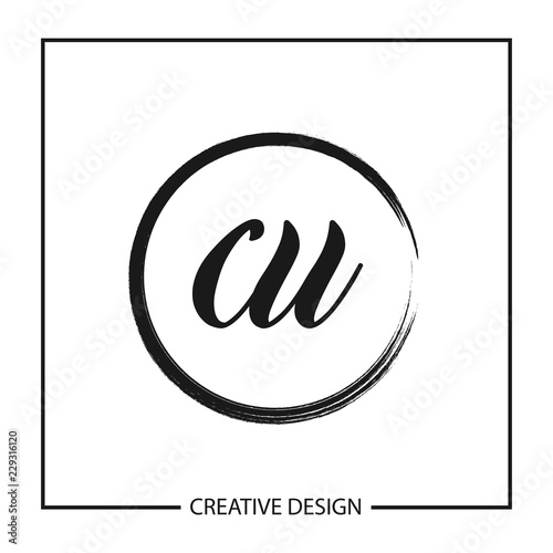 Initial Letter CU Logo Template Design