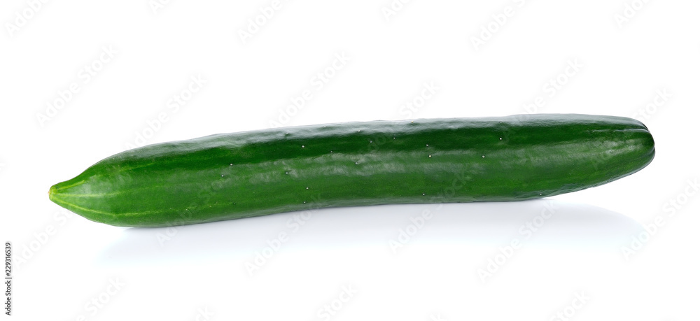Fresh japanese cucumber isolated on white Fresh japanese cucumber isolated on white