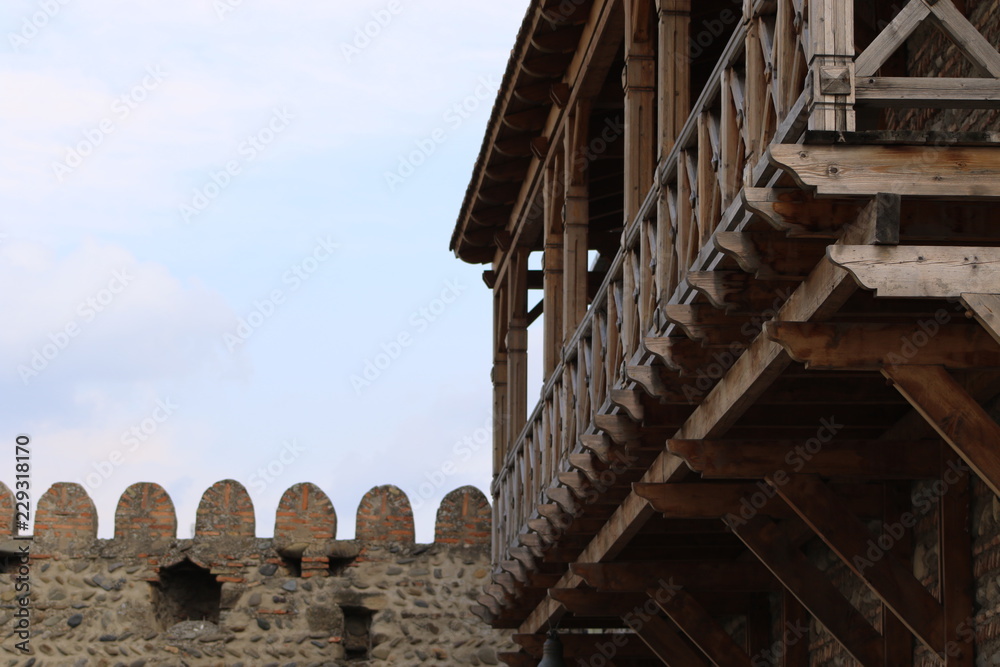 Fototapeta premium Wooden balcony 