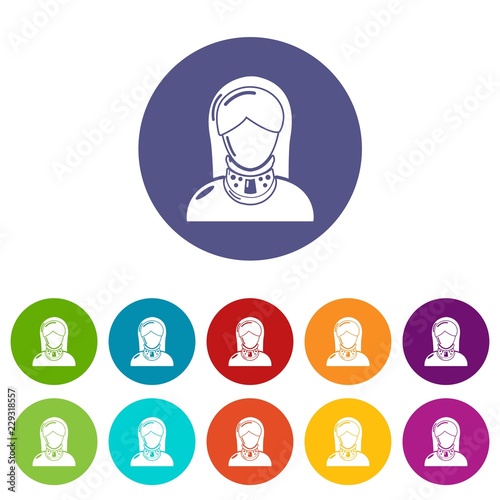 Cervical retainer icon. Simple illustration of cervical retainer vector icon for web.