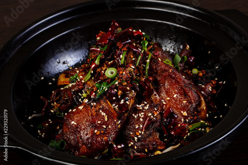 Steamed duck with spices