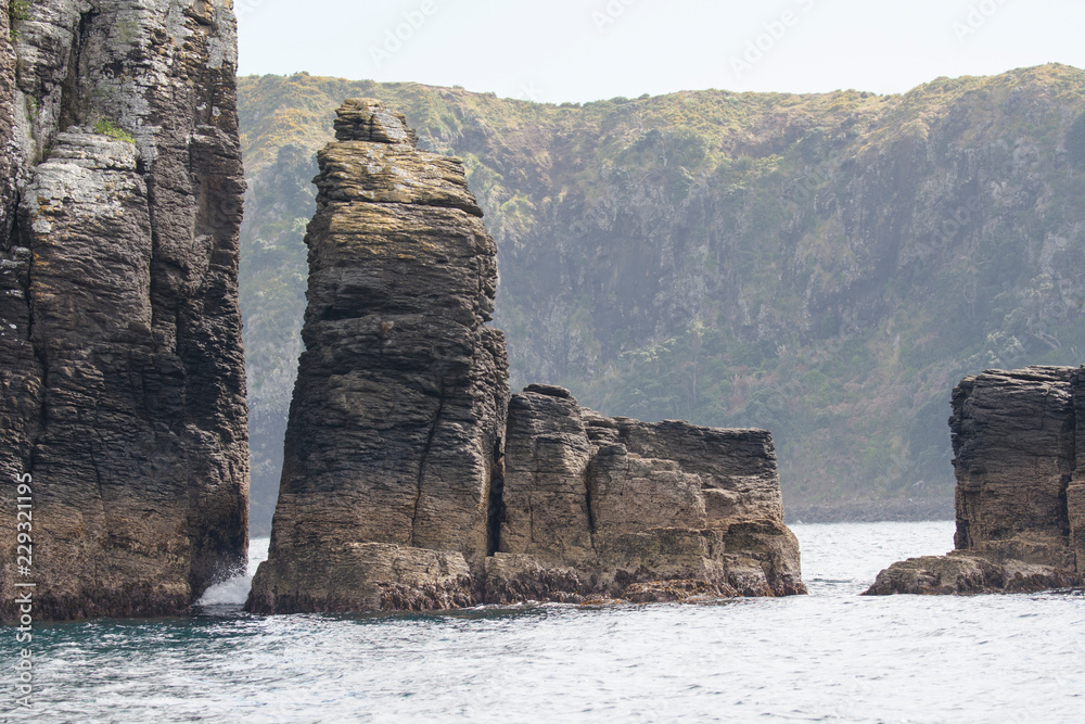 Pinnicle rocks off coast of NZ