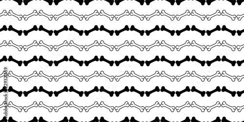 dog bone seamless pattern vector Halloween french bulldog scarf isolated zigzag tile background wallpaper repeat black white