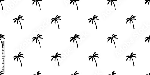 palm tree seamless pattern vector coconut tree island beach summer tropical scarf isolated tile background repeat wallpaper illustration © CNuisin