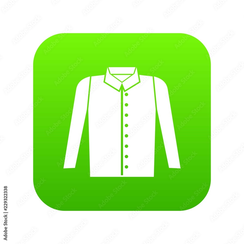 Shirt icon digital green for any design isolated on white vector illustration Shirt icon digital green for any design isolated on white vector illustration