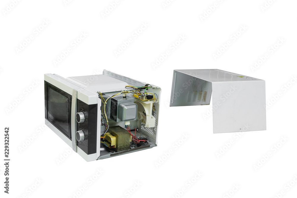 Obraz premium Isolated Broken microwave oven