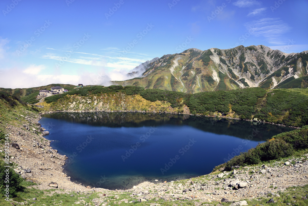 Tateyama Kurobe alpine route; lake mikuriga-ike in Murodo
Tateyama Kurobe alpine route; lake mikuriga-ike in Murodo
