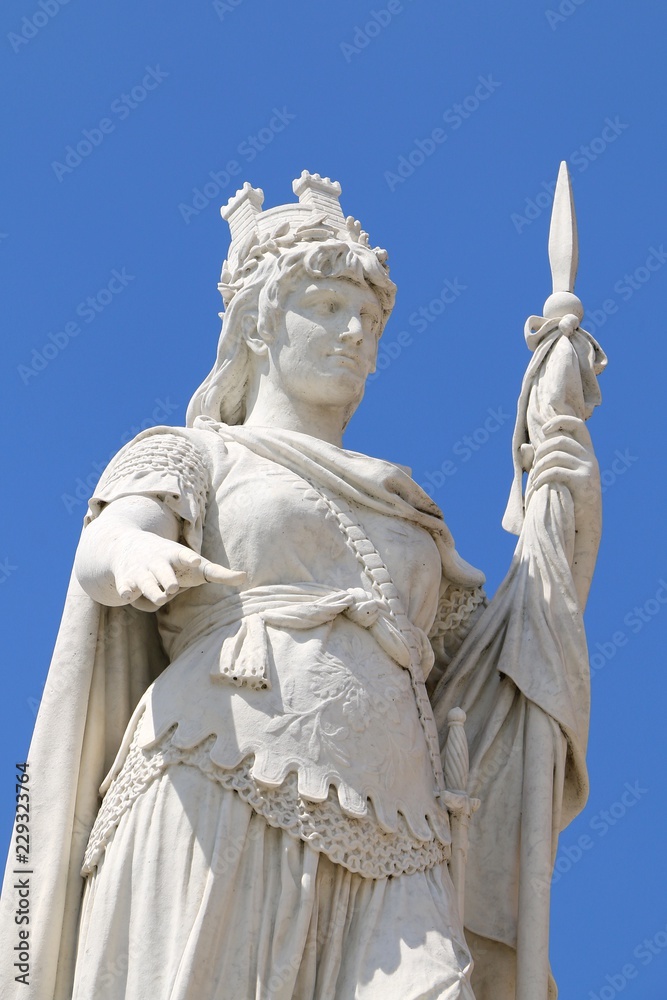 Republic of San Marino. Statua della libertà (Statue of Liberty) is a statue in Piazza della Libertà made in the neoclassical style of white Carrara marble.