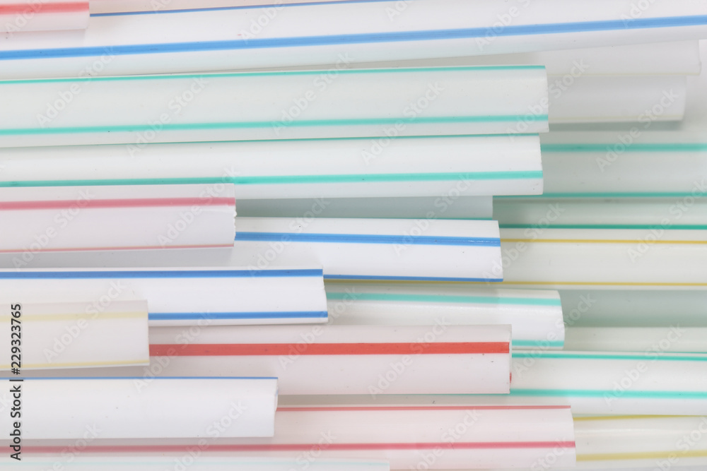 Closeup on colorful plasticc straws Closeup on colorful plasticc straws