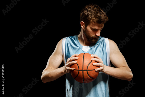 Player holding a basketball