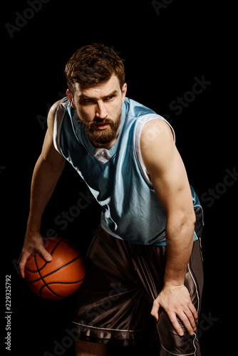 Basketball player resting after game