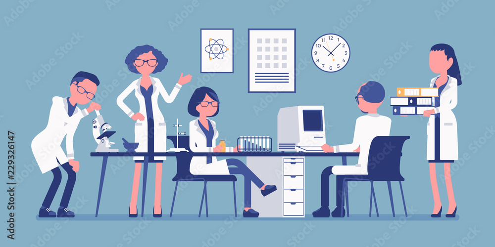 Scientists at work Scientists at work