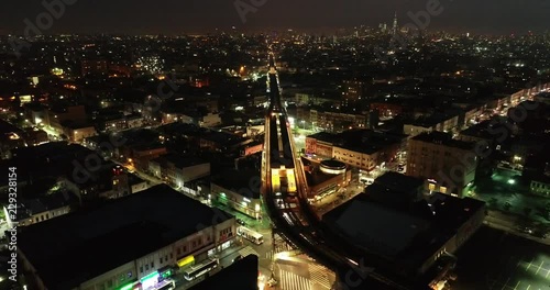 Aerial of Ridgewood Queens and Fireworks photo