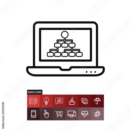 Hierarchical structure vector icon