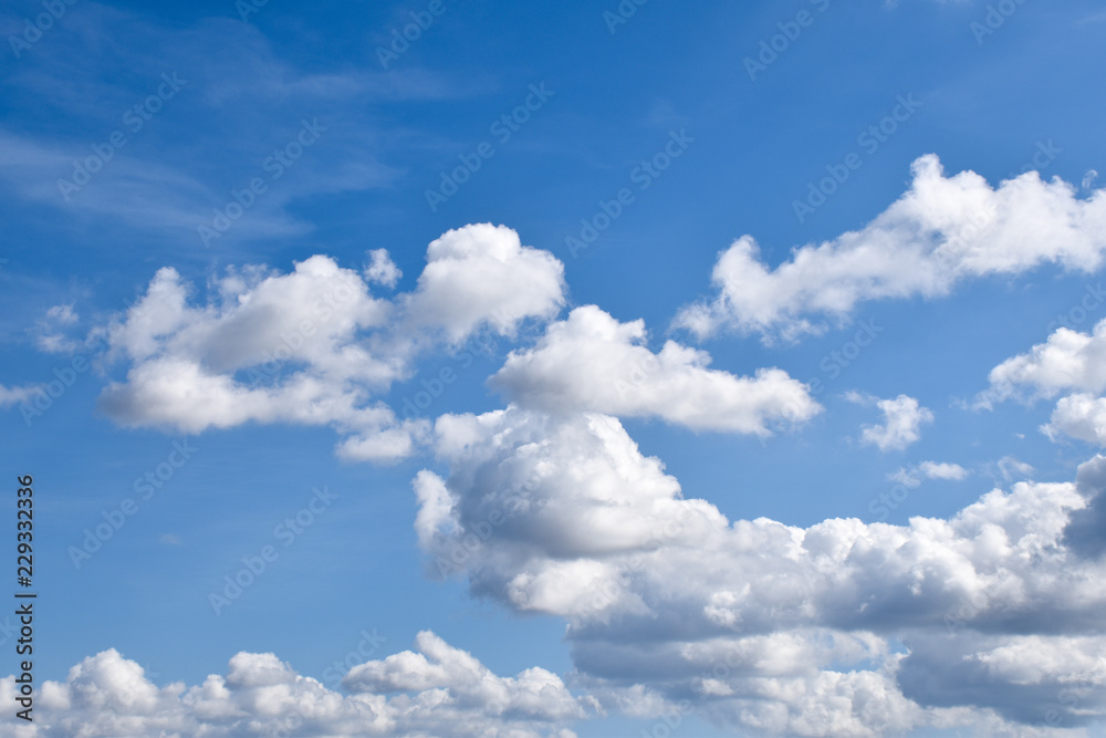 Fototapeta premium Summer sky with cumulus clouds