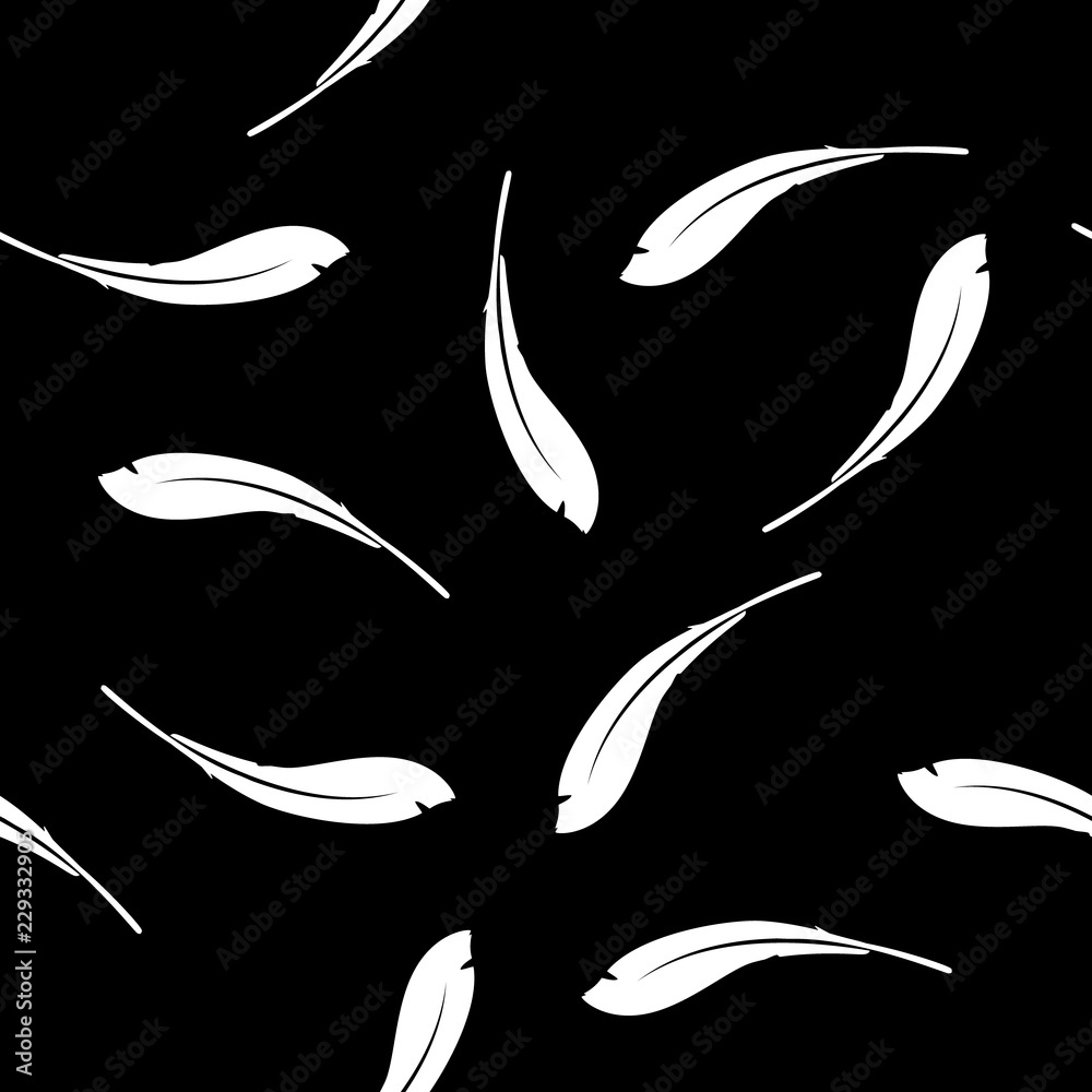 Fototapeta premium Feather seamless pattern