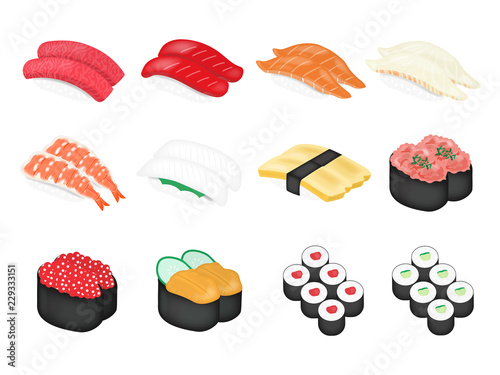 寿司のイラストセット