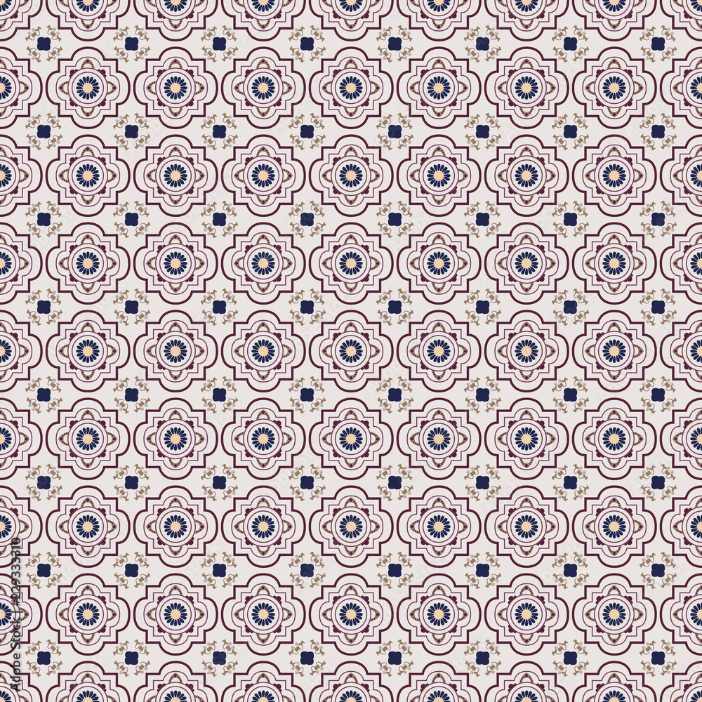 Seamless geometric arabesque oriental pattern. Vector traditional ethnic background. Perfect for fabrics, promotional products, notebooks.