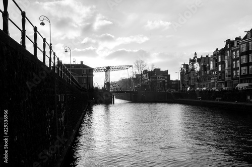 Bridge over a canal photo