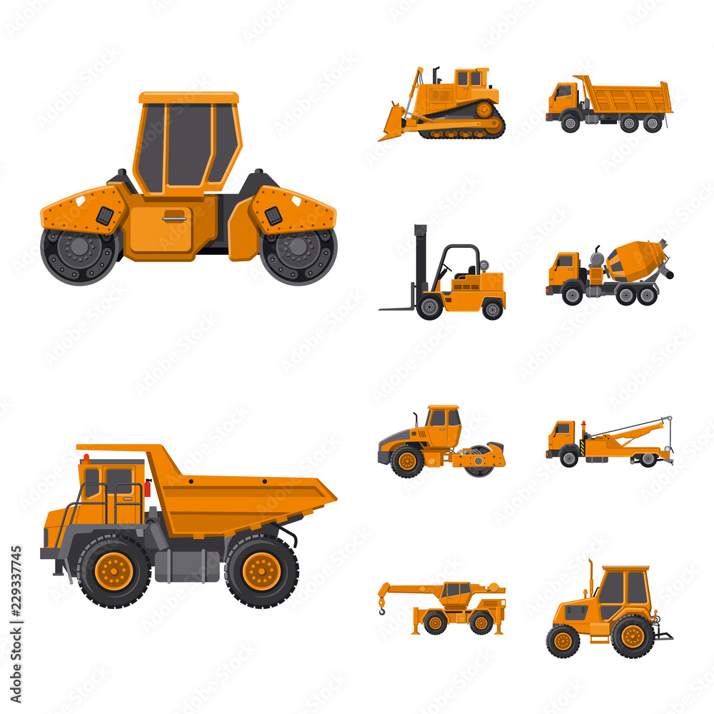 Vector illustration of build and construction logo. Collection of build and machinery stock vector illustration. Vector illustration of build and construction logo. Collection of build and machinery stock vector illustration.