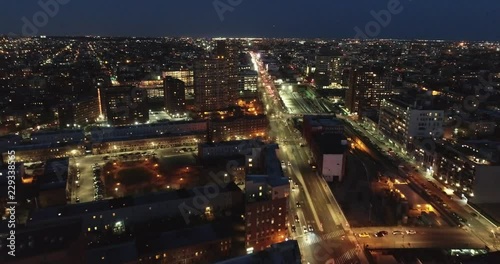 Wallpaper Mural Aerial of Brooklyn, New York at Night Torontodigital.ca