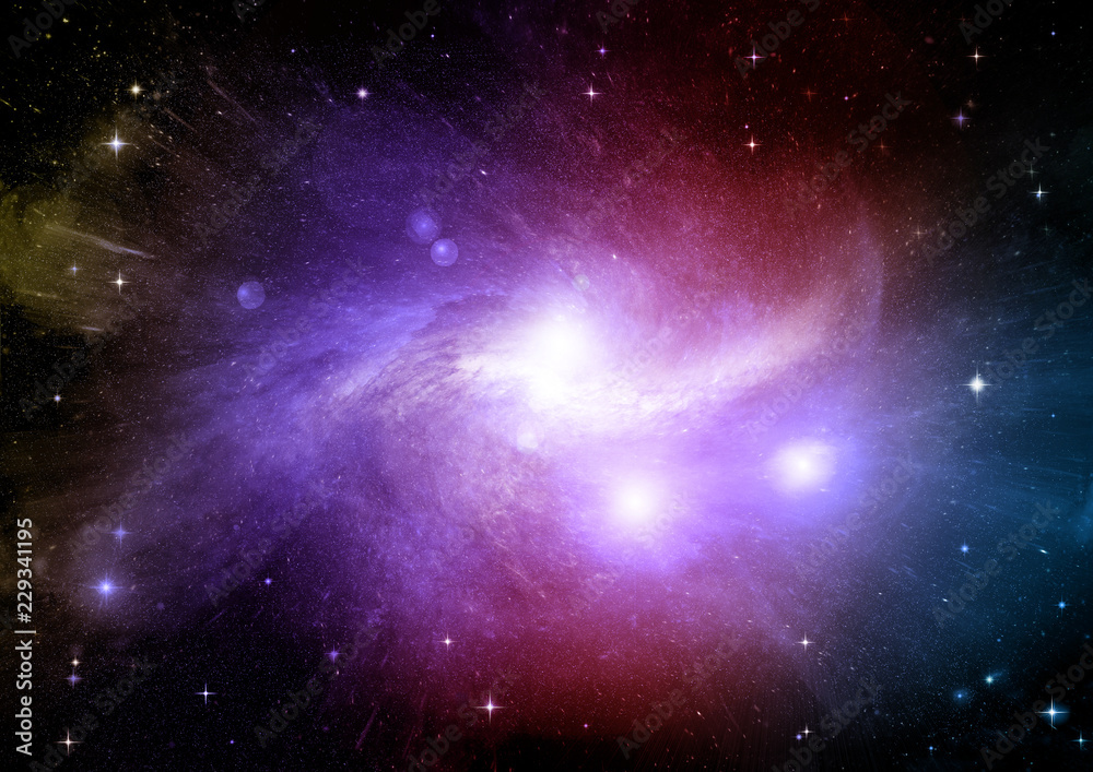 galaxy in a free space galaxy in a free space