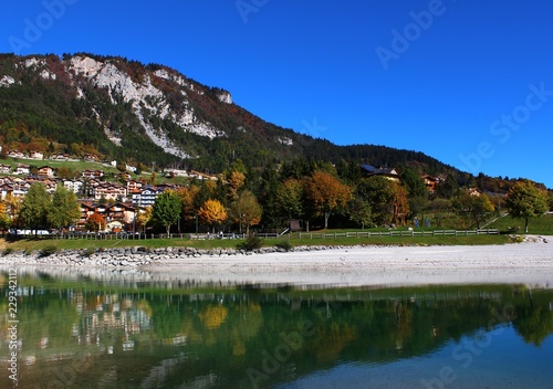 Italy  Foreshortening of the Molveno Lake in Trentino Alto Adige.