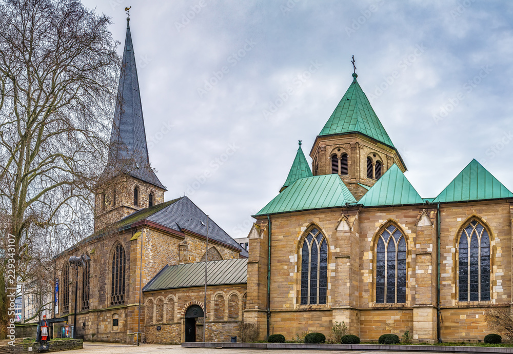 Essen Minster and St. Johann Baptist church, Germany Essen Minster and St. Johann Baptist church, Germany