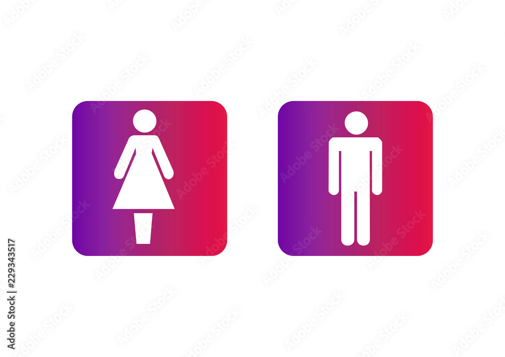 Man and woman icon. Woman's and man's shape. Male and female icon. Gender icon. Vector illustration. Man and woman icon. Woman's and man's shape. Male and female icon. Gender icon. Vector illustration.