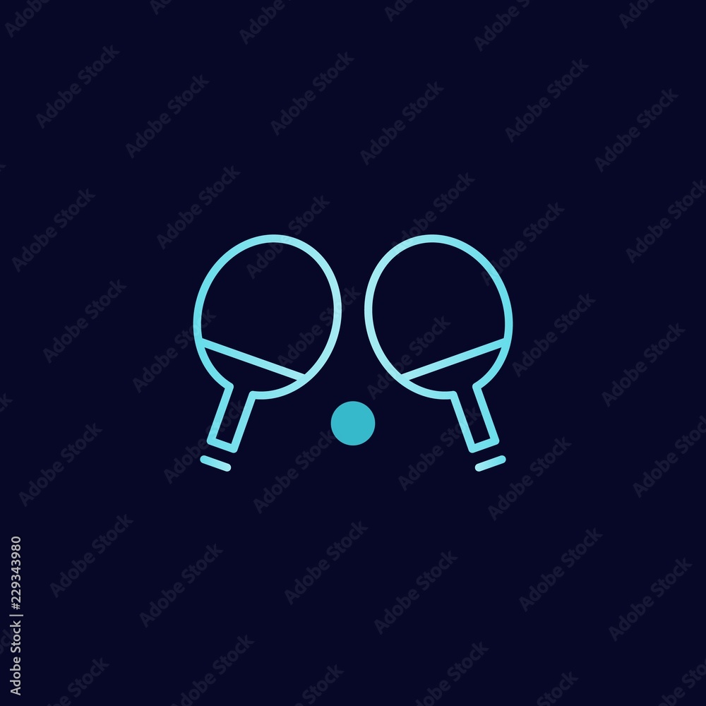 Table tennis logo. Ping pong icon in modern colors Table tennis logo. Ping pong icon in modern colors