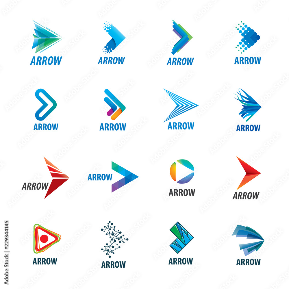 Abstract business logo icon design template with arrow Stock Vector ...