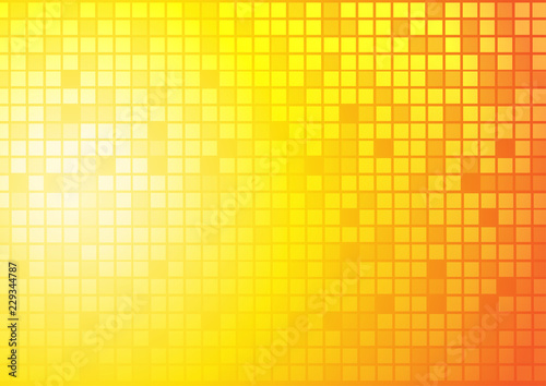 Vector   Abstract square on yellow and orange background