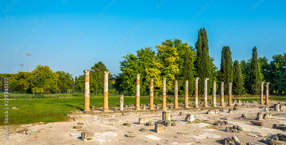 Fototapeta premium View of the archaeological area of Aquileia in Italy