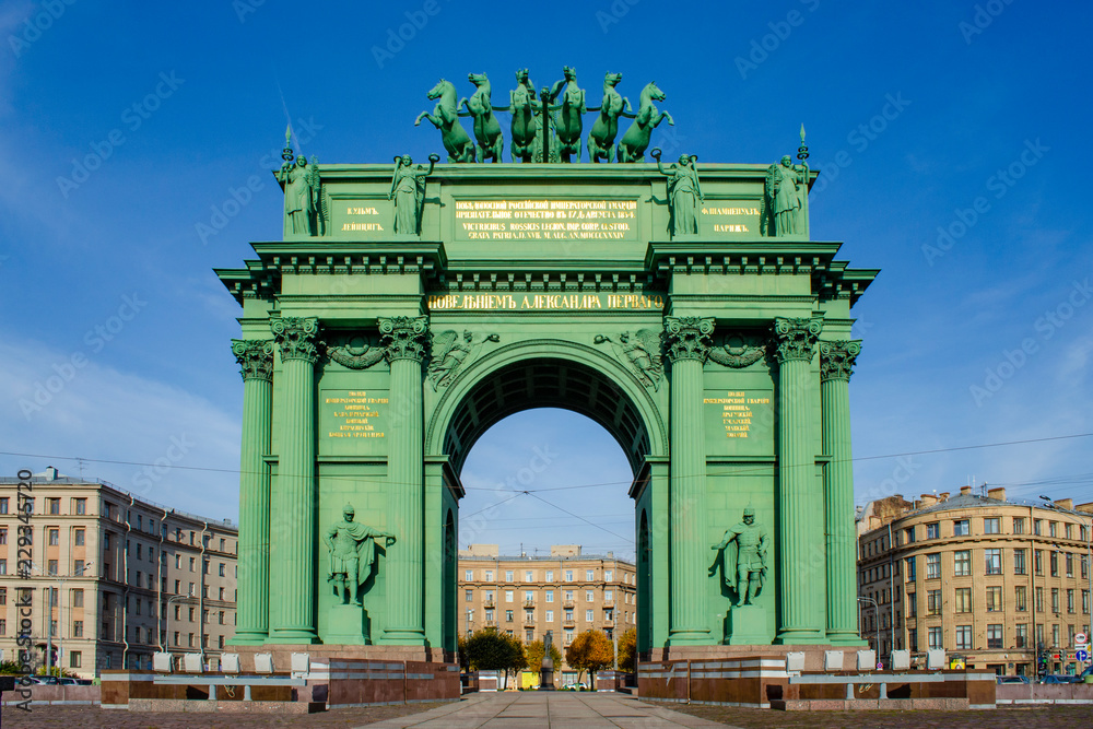 Obraz premium Saint-Petersburg. Narva gate - installed by Emperor Alexander the first in honor of the victory over Napoleon