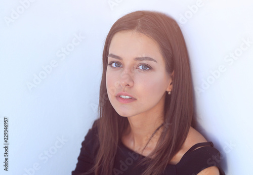 closeup.portrait of pensive young woman. © ASDF