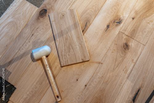 Laying a wooden floor in a new home