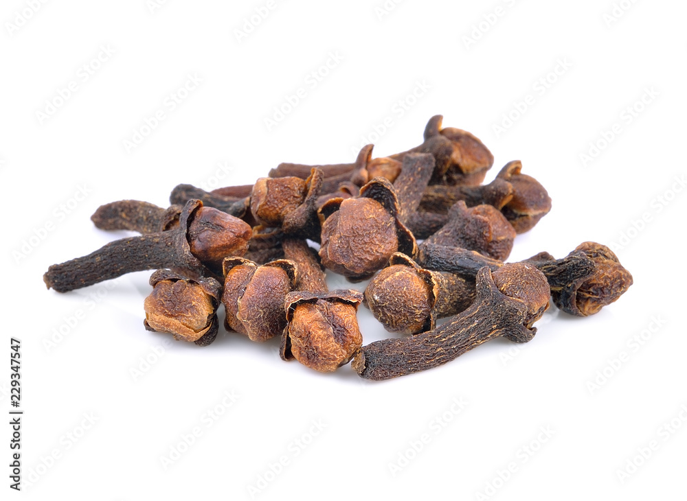 Fototapeta premium Spice cloves on white background