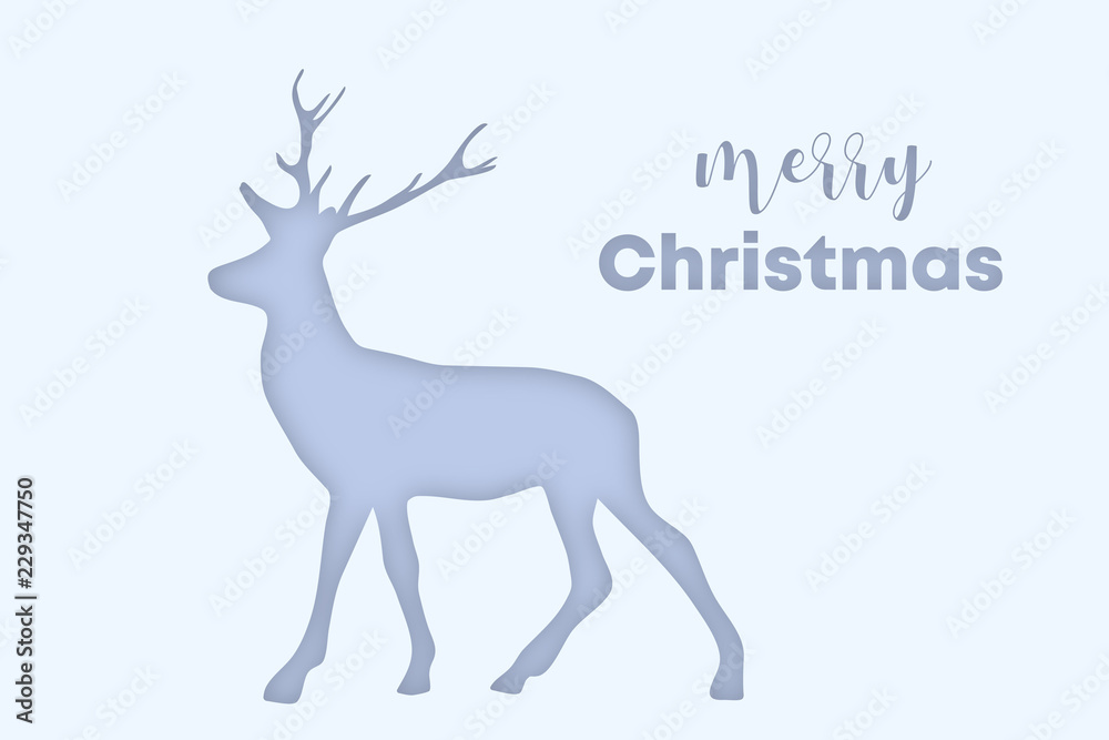 Weihnachtsgruß mit winterlichem Rentier Weihnachtsgruß mit winterlichem Rentier