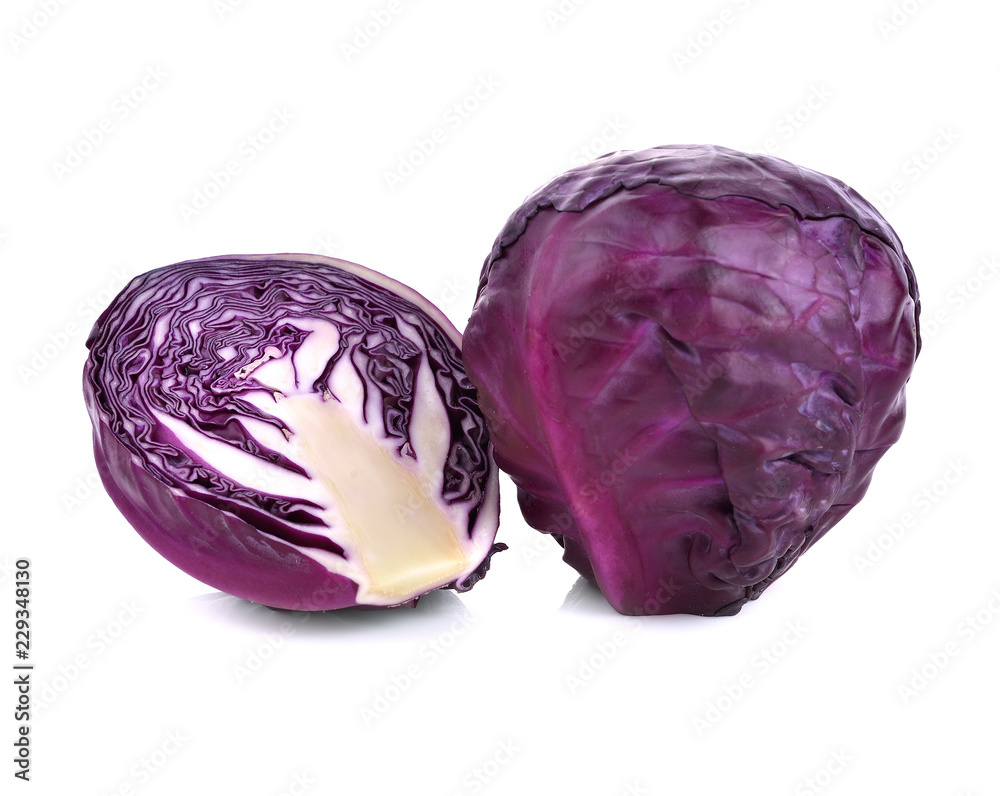 Fototapeta premium red cabbage isolated on white