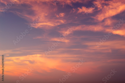 Beautiful cloud formation during sunset © HEMINXYLAN