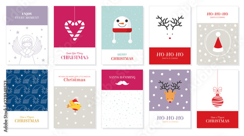 Vector Christmas Greeting Cards 3