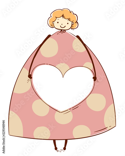 Girl Design Heart Share Fra...