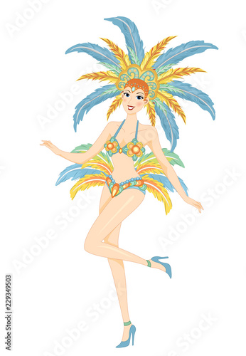 Girl Samba Outfit Illustration