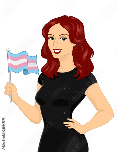 Girl Transgender Flag Illus...