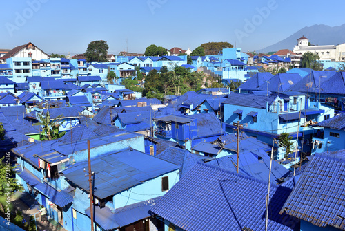 Blue Village of Arema in Malang City, Indonesia