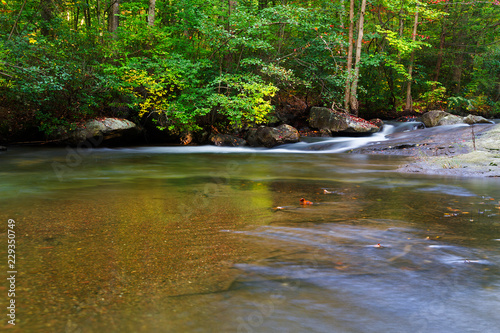 Crisp Pocono Mountain Stream On Autumn Day photo