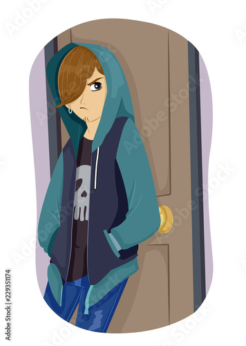 Teen Boy Rebel Illustration