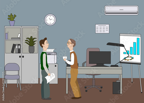 two best friends tell at work