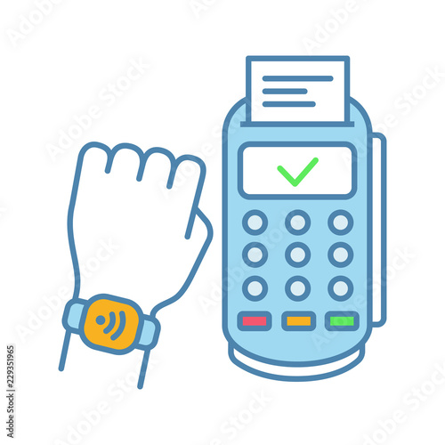 NFC smartwatch color icon