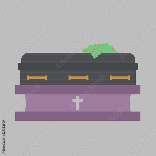 Funeral Casket Illustration